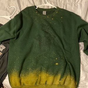 Halloween Styled Bleached Skeleton Sweatshirt
